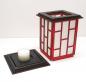 Preview: Tanno Design® Japan Kerzenhalter Reiwa mit Teelichtfunktion rot/schwarz