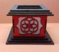 Preview: Tanno Design® Japan Kerzenhalter Blume des Lebens klein mit Teelichtfunktion schwarz/rot