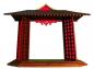 Preview: Tanno Design®  japanisches Eingangstor Tempel Schrein Torii - rot/schwarz  21,5 x17cm