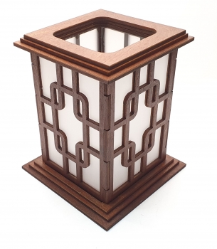 Tanno Design® Japan Kerzenhalter Emi mit Teelichtfunktion nussbraun