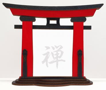 Tanno Design® Japan Torii Tor Hisa mit Kanji 34 - Zen - japanisches Standbild rot/schwarz