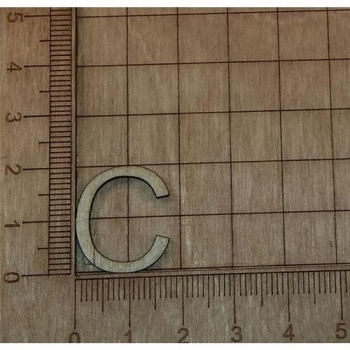 Holzbuchstabe-C-20mm-Blockschrift