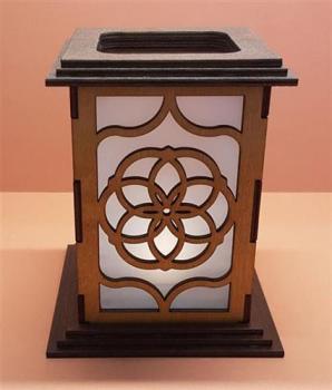 Tanno Design® Japan Kerzenhalter Blume des Lebens groß mit Teelichtfunktion birnbaum