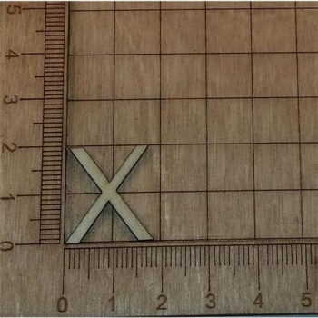 Holzbuchstabe-X-20mm-Blockschrift