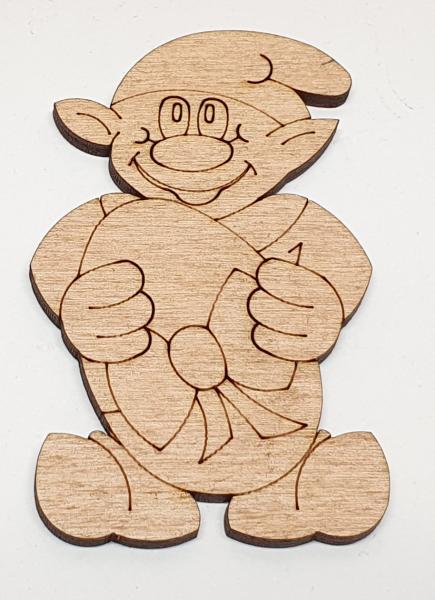 Tanno Design beliebteste Ostern Wichtel Wichteltür, mit echtem Oster Wichtel, Feentür, Mäusetür aus Holz zum öffnen gelb 17cm