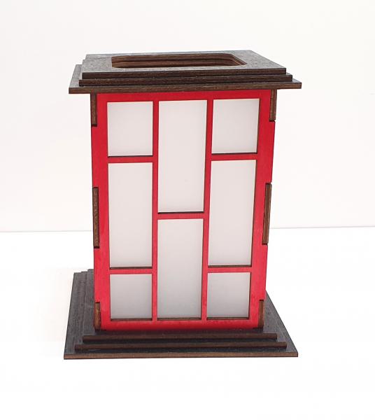 Tanno Design® Japan Kerzenhalter Reiwa mit Teelichtfunktion rot/schwarz