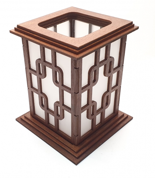 Tanno Design® Japan Kerzenhalter Emi mit Teelichtfunktion nussbraun