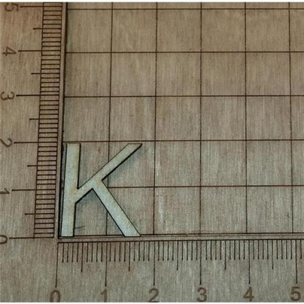 Holzbuchstabe-K-20mm-Blockschrift