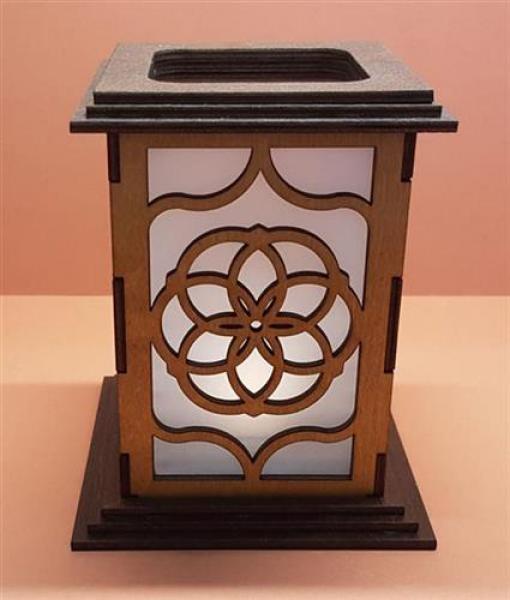 Tanno Design® Japan Kerzenhalter Blume des Lebens groß mit Teelichtfunktion birnbaum