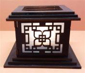 Tanno Design® Japan Kerzenhalter Akina mit Teelichtfunktion schwarz