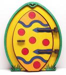 Tanno Design beliebteste Ostern Wichtel Wichteltür, mit echtem Oster Wichtel, Feentür, Mäusetür aus Holz zum öffnen gelb 17cm