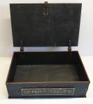 Piraten Schatzkiste für Kids aus Holz mit Goldmünzen - schwarz