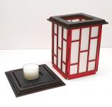 Tanno Design® Japan Kerzenhalter Reiwa mit Teelichtfunktion rot/schwarz