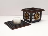 Tanno Design® Japan Kerzenhalter Nozume no kibo mit Teelichtfunktion schwarz/gold