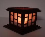 Tanno Design® Japan Kerzenhalter Reiwa no kibo mit Teelichtfunktion nussbraun