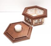 Tanno Design® Japan Kerzenhalter Akina roku mit Teelichtfunktion birnbaum