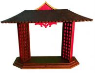 Tanno Design®  japanisches Eingangstor Tempel Schrein Torii - rot/schwarz  21,5 x17cm