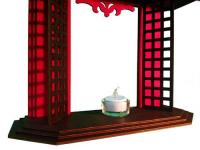 Tanno Design®  japanisches Eingangstor Tempel Schrein Torii - rot/schwarz  21,5 x17cm