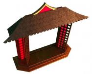 Tanno Design®  japanisches Eingangstor Tempel Schrein Torii - rot/schwarz  21,5 x17cm