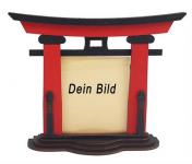 Tanno Design® Japan Torii Tor Hisa mit - Bilderrahmen - japanisches Standbild rot/schwarz