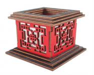 Tanno Design® Japan Kerzenhalter Akina mit Teelichtfunktion rot/schwarz